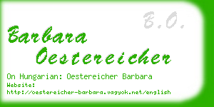 barbara oestereicher business card